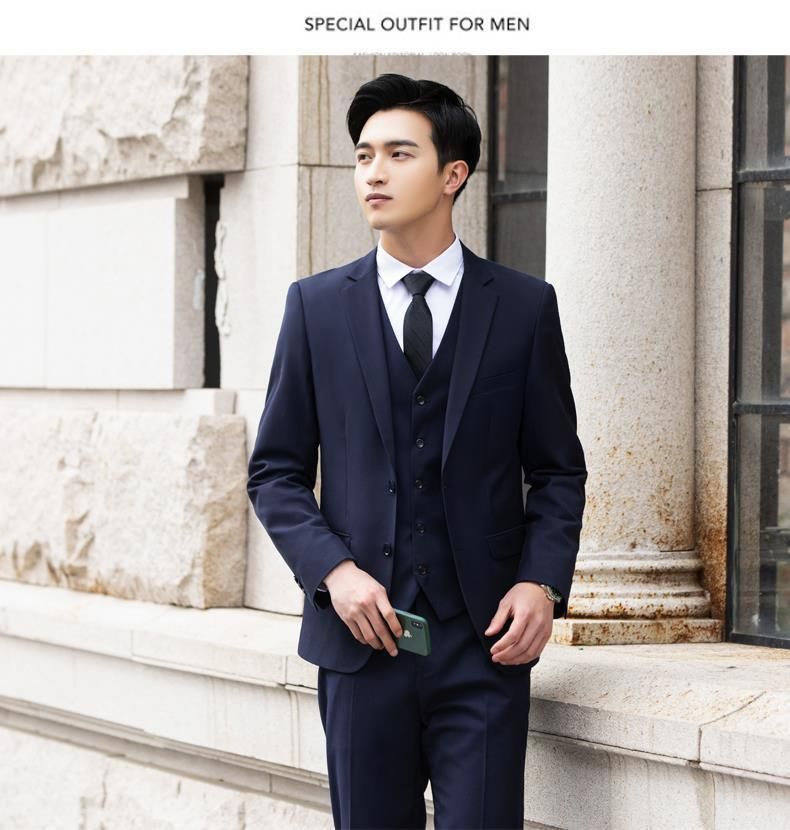 Abbigliamento maschile Fratello Abito Sposo Matrimonio Business Casual Professionale Formale Abito Autunno_voghion.com