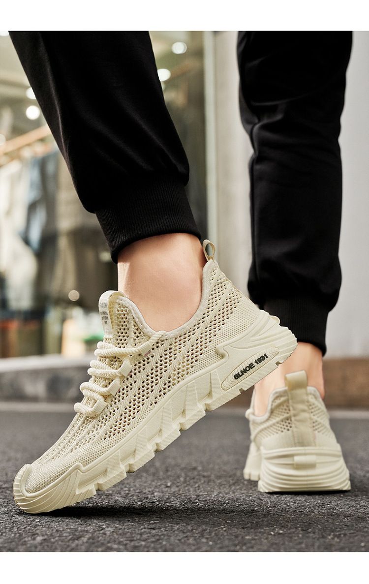 Coconut Shoes Men's Shoes Hollow Mesh Shoes Men's Versatile Sports Shoes Casual Dad Shoes Men_voghion.com