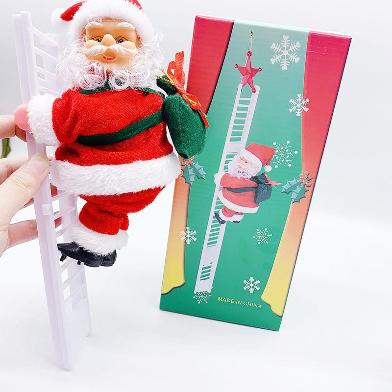 Juguete eléctrico navideño de fibra óptica para escalar con Papá Noel y trasero móvil: decoración navideña divertida para niños y escaparate festivo._voghion.com