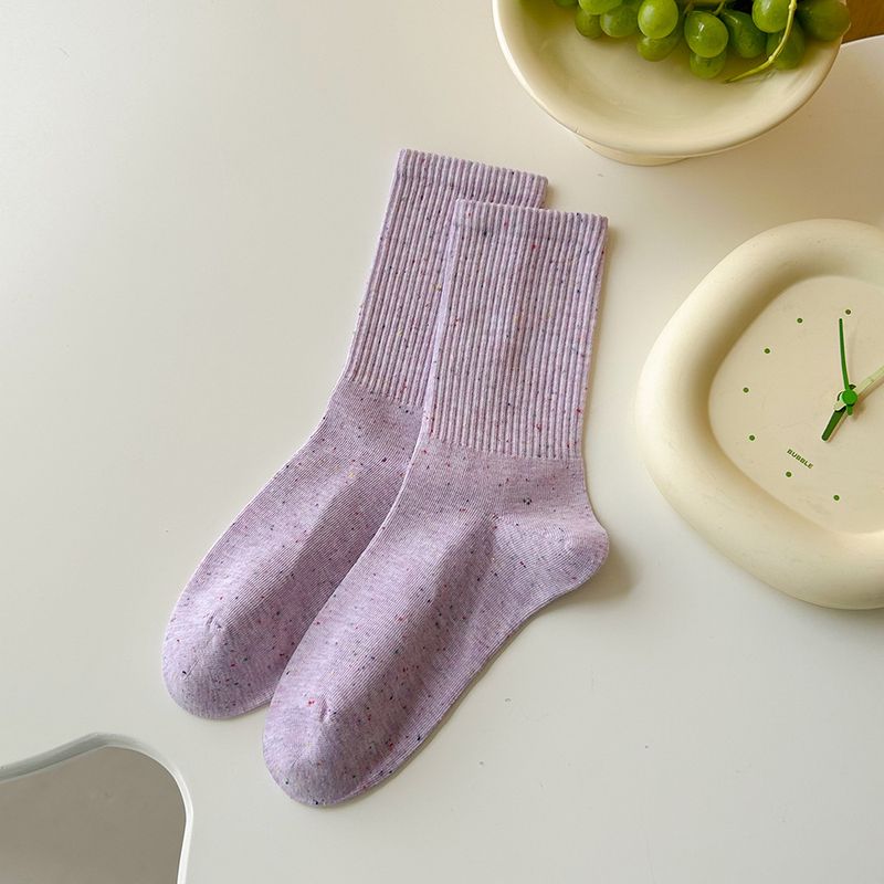 Autumn And Winter Yarn Women's Mid-calf Inside The Trend Of Spring And Autumn Korean Version Of The Hundred Students Seamless Stockings_voghion.com