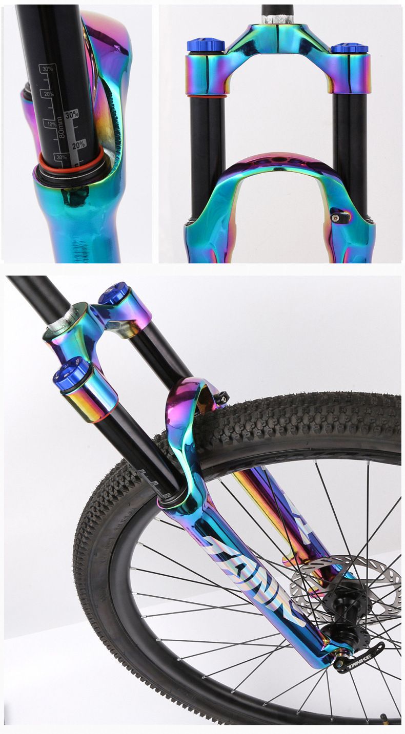 Bicicletta Mountain Bike Colorata Nera 27,5 pollici 29 pollici Freno a Disco Lega di Alluminio Sospensione Pneumatica Forcella Anteriore_voghion.com
