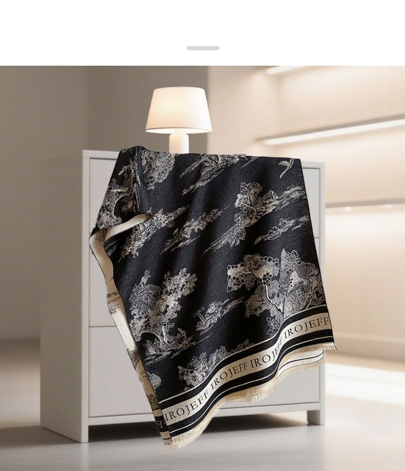 Luxuriöser Schal aus Kunstkaschmir für Damen, warmer, doppelseitig bedruckter Winterschal im Querformat, elegante Stola zum Übereinanderlegen und für Oberbekleidung_voghion.com