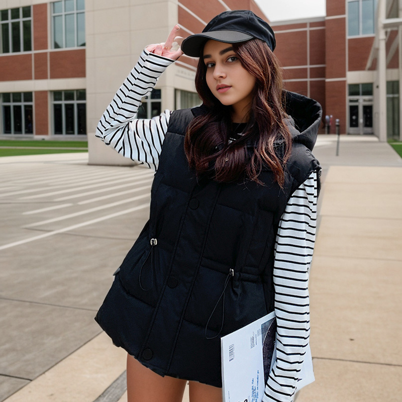 Giacca corta e calda da donna, gilet in cotone, gilet, cappotto_voghion.com