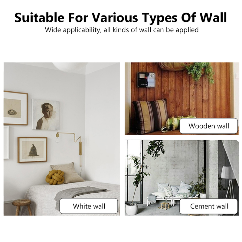 40pcs Multi Function White Plastic Invisible Wall Mount Photo Picture Frame Clock Mirror Nail Hook Hanger Seamless Nail_voghion.com