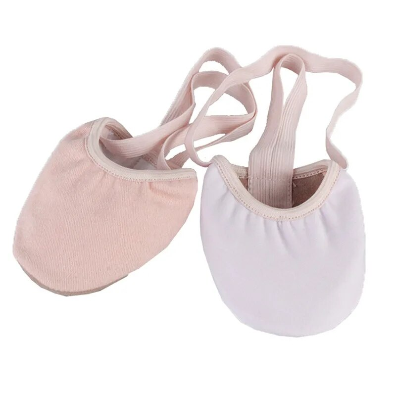 Großhandelsqualität Low MOQ Rosa Frauen Mädchen Leder Stretch Canvas Halb Rhythmische Gymnastikschuhe_voghion.com