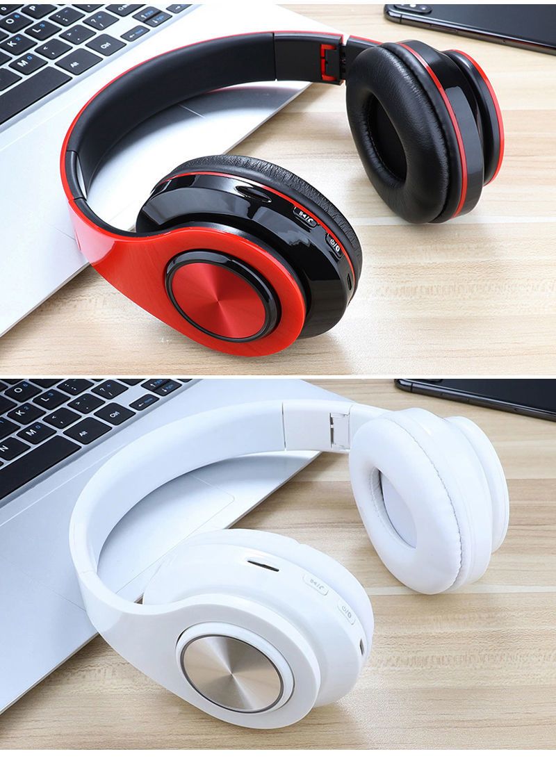 Svijetleće Bluetooth slušalice za montažu na glavu, jaki bas, visoka kvaliteta zvuka, bežične sportske slušalice za igranje mobilnih poziva_voghion.com