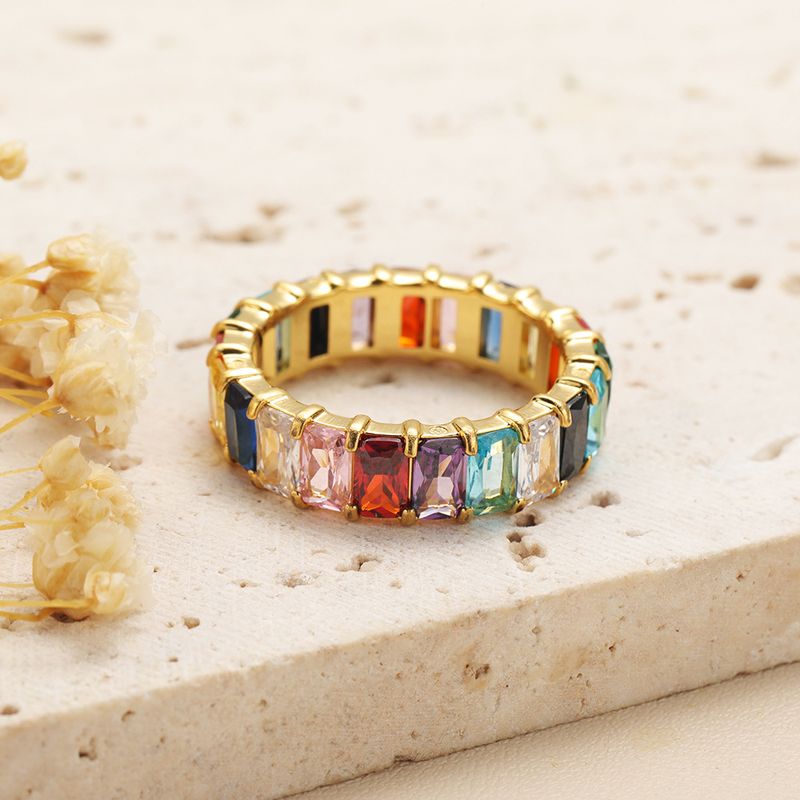 New Instagram Fashion Handpiece Light Luxury And Small, High End Color Diamond Women's Ring_voghion.com