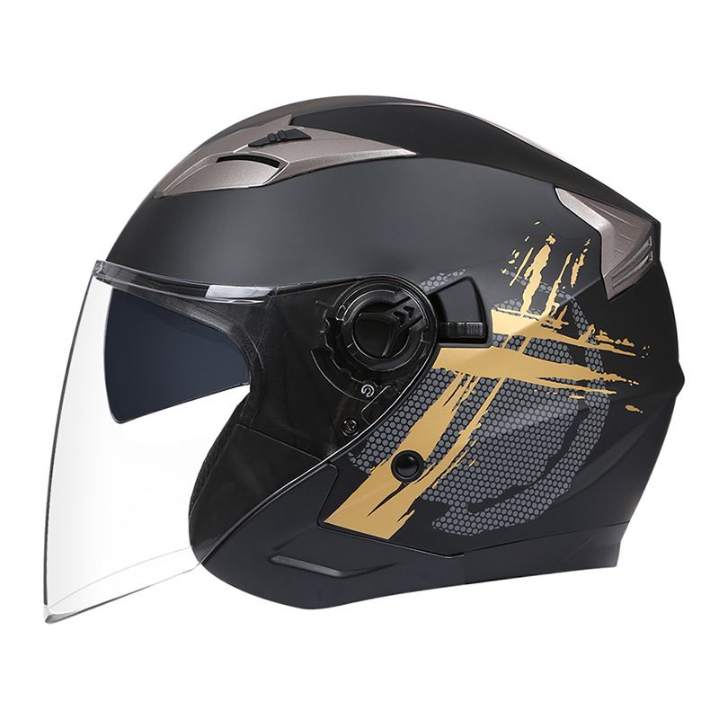 Batteri bilhjälm Vuxen fyra säsonger allmän motorcykel halvhjälm sommar ridhjälm_voghion.com
