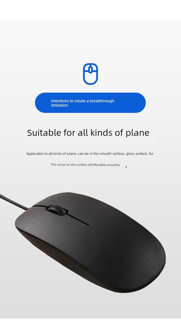 Új, ultravékony, USB-s üzleti optikai vezetékes egér_voghion.com