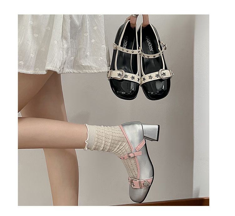 Scarpe singole Ms. 2025 Estate Cento Gonne Modelli Elf JK Stile Tacco Spesso Mary Jane Scarpe Piccole Scarpe in Pelle Alla Moda E Squisito_voghion.com