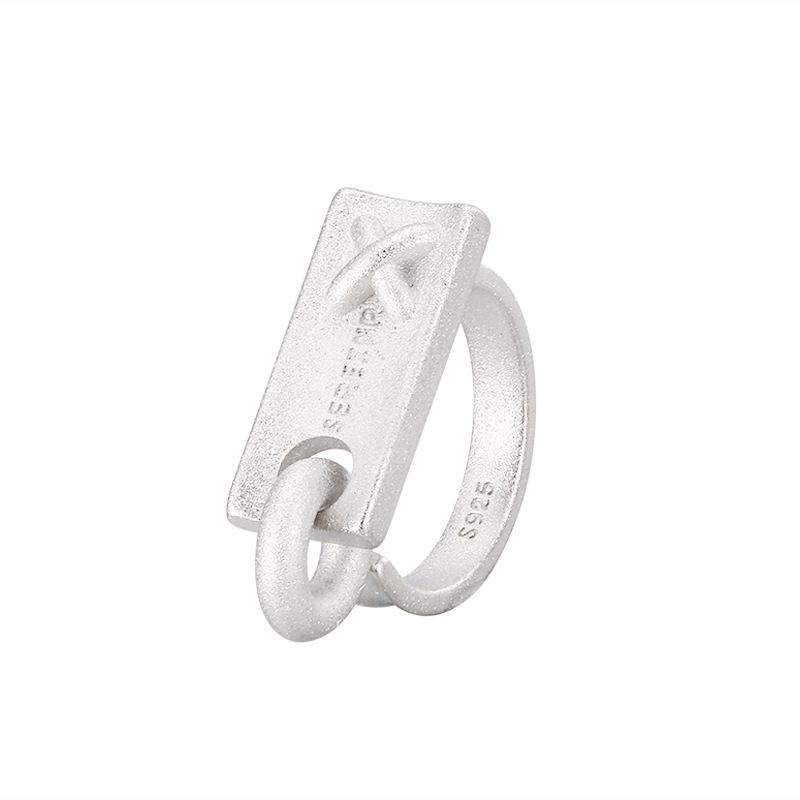 Cosmic Symbol "Reshape + O" Open Ring Niche Geometric Design Sense Unisex Trendy Cool For Men And Women_voghion.com