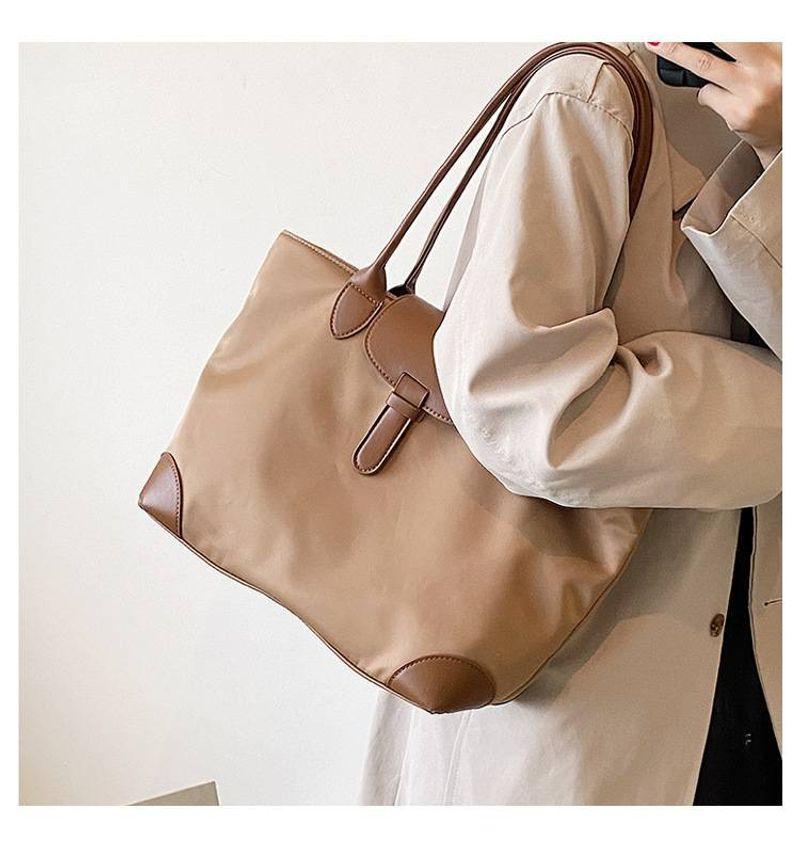 Nuevas tendencias modische einfache Damenhandtasche lässige einfarbige Umhängetasche_voghion.com