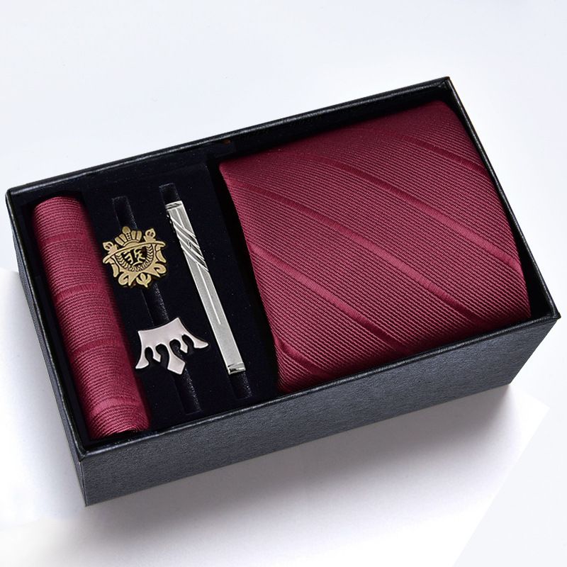 Confezione regalo da uomo, set di sei pezzi da 8 cm, spilla formale da taschino e fermacravatta_voghion.com