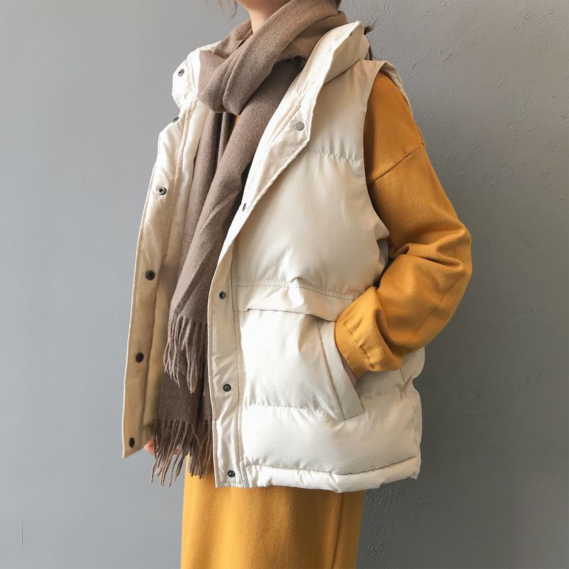 Giacca calda da donna in cotone, gilet imbottito, gilet invernale_voghion.com