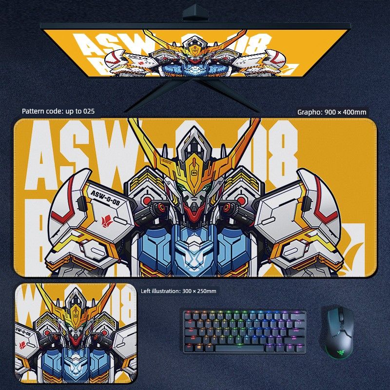 Mouse Men's Oversized E-Sports Games Anime Mobile Suit Am Lock Edge Table Mat Keyboard Pad_voghion.com
