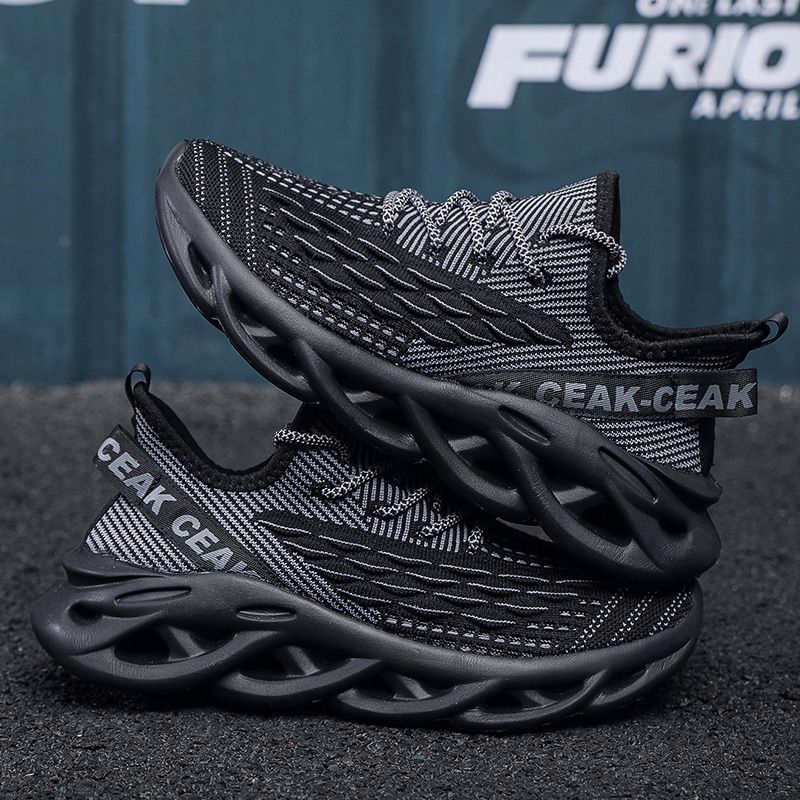 Herrenschuhe große Fischschuppen fliegende gewebte Sportschuhe Sommer dicke Sohlen trendige Herrenschuhe hochwertige kalte klebrige Kokosnussschuhe Männer_voghion.com