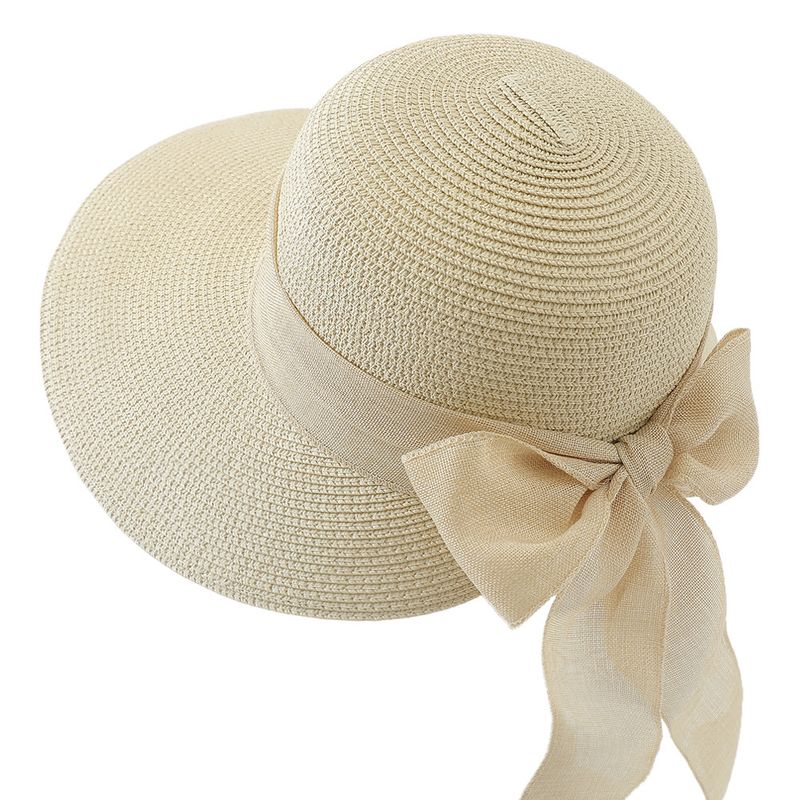 Zomerse vlinderstrohoed voor dames, strandvakantiehoed, eendenbekhoed voor buiten met zonbescherming_voghion.com