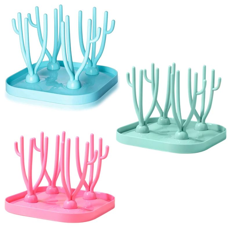 Baby Bottle Drying Rack Feeding Cup Holder Removable Tree Shape Rack Cleaning Pacifiers And Accessories Storage Drying Shelf_voghion.com
