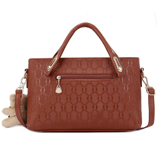 4 pezzi/set set di borse da donna elegante borsa a tracolla in pelle PU moda borse da donna con pochette a tracolla in tinta unita selvaggia_voghion.com