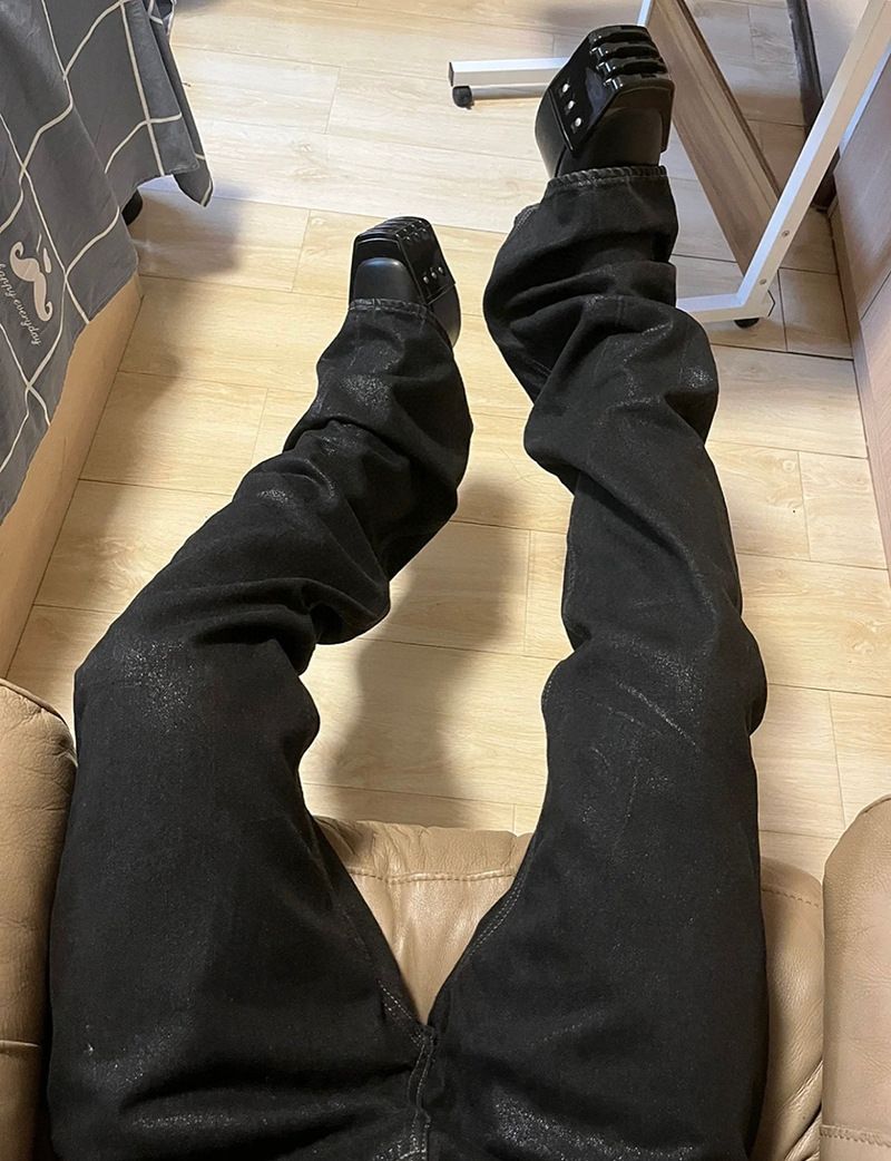 Herrenbekleidung High Street Ausgestelltes Sommertrend Schlaghosen Handgefertigtes Wachs_voghion.com