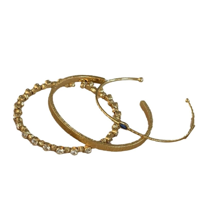 Braccialetto sottile, semplice ed elegante, di alta qualità, a strisce verticali, con bordo largo, a strati, in pietra Hao blu e oro, autunno e inverno_voghion.com
