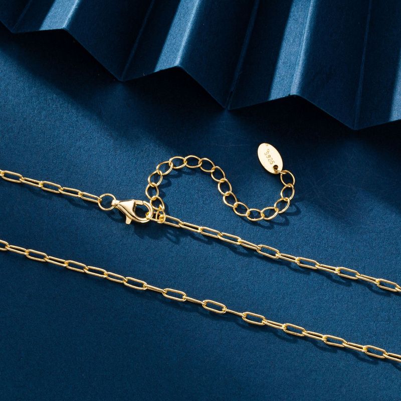 Collana da donna minimalista in argento Sterling S925 con ciondolo a croce geometrica, catena per l'eleganza quotidiana, catena per clavicola con croce a forma di fiore cubico_voghion.com