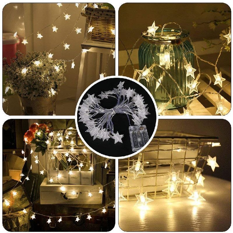 LED String Batterie USB Fernbedienung voller Himmel Sterne Netzwerk rot ins dekorative Tag Zimmer Dekoration Licht_voghion.com