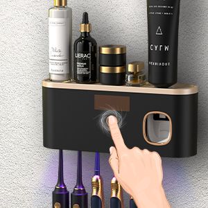 Wiederaufladbarer Zahnbürstenhalter – Eingebauter Spender_voghion.com