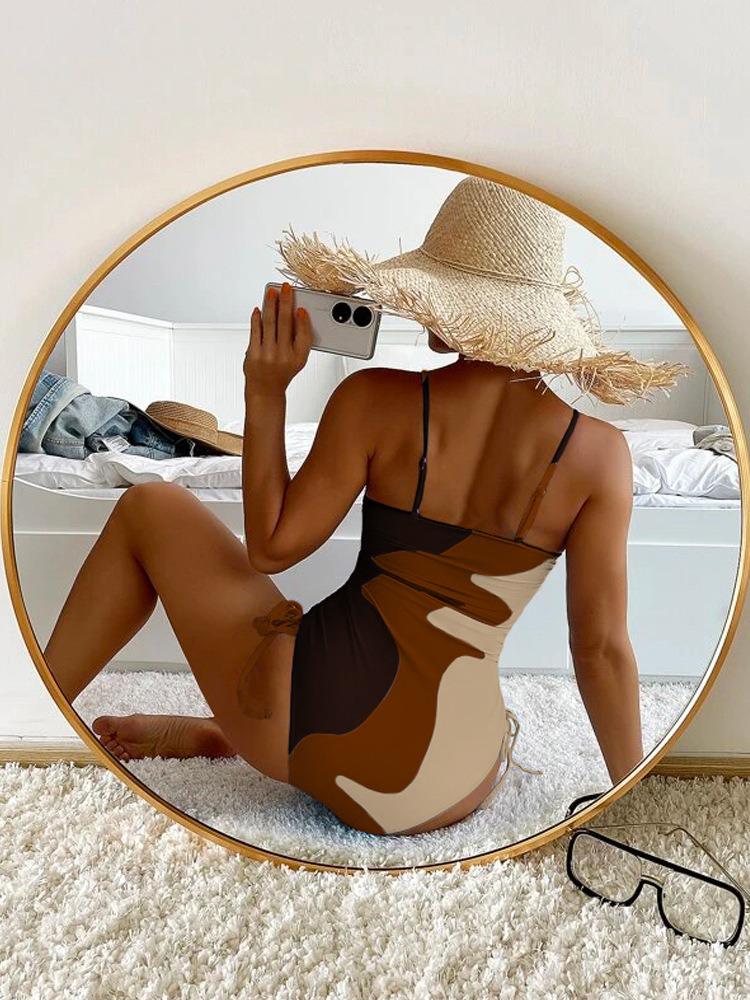 Maillot de bain une pièce sexy à lacets pour femme, nouveauté 2025_voghion.com