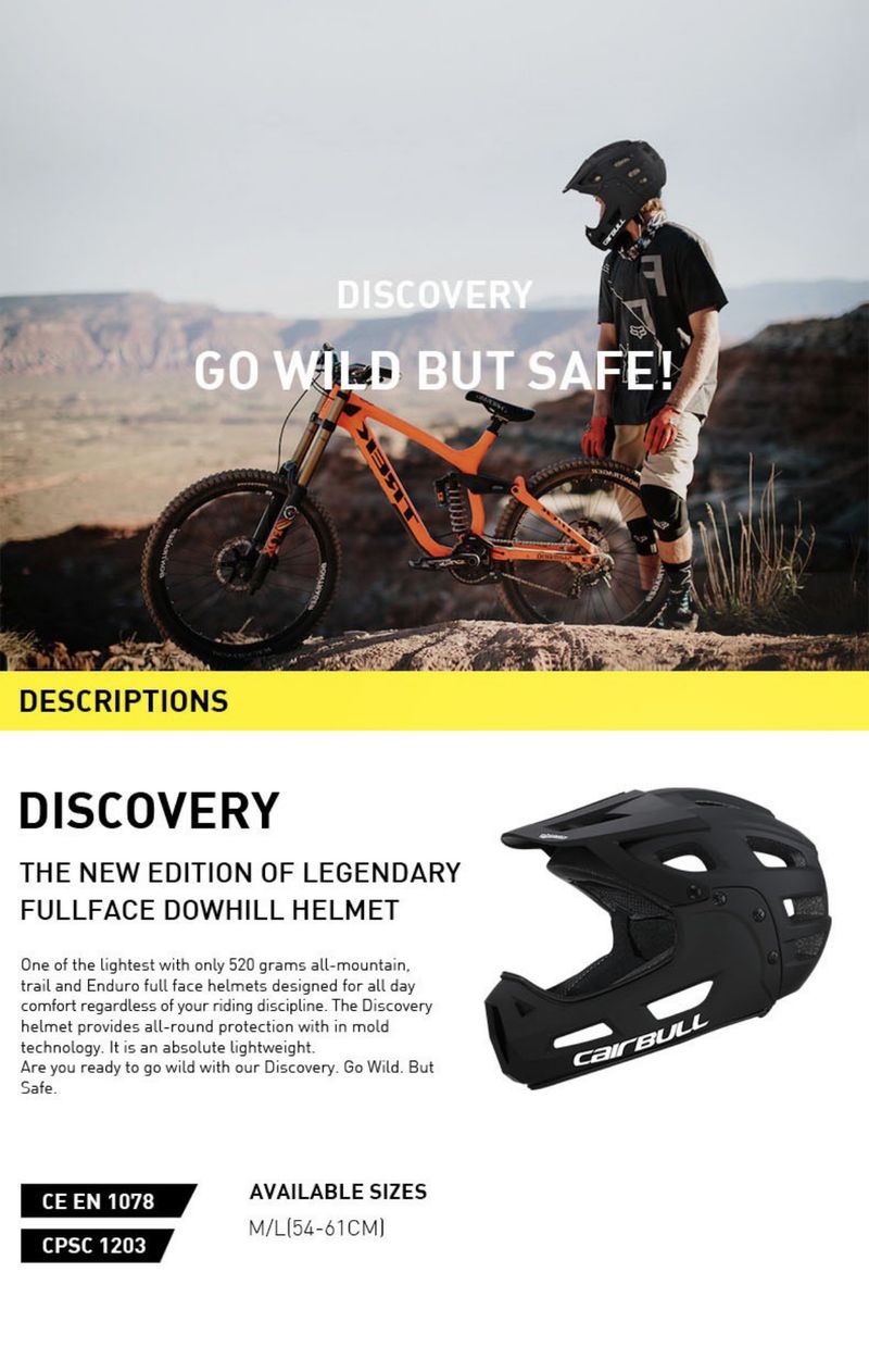 Cairbull Integralhelm für Herren und Damen, atmungsaktiv, für Mountainbikes_voghion.com