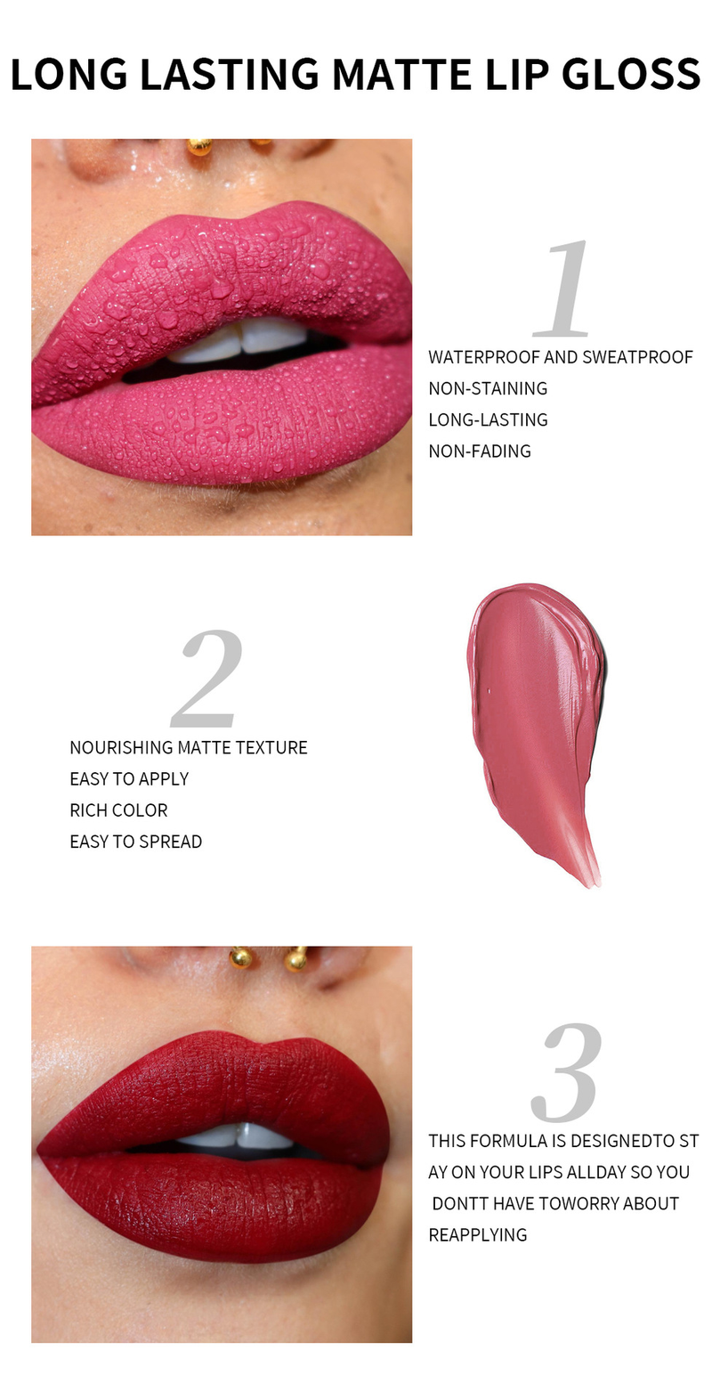 Natural Long-lasting Stick Cup Lip Glaze With Velvet Matte And Non Fading Lipstick Set_voghion.com
