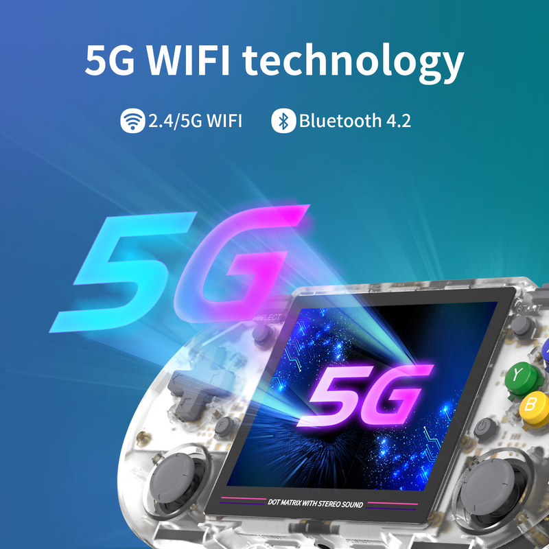 ANBERNIC RG353P RG353PS Console di gioco portatile retrò a 64 bit RK3566 Schermo IPS da 3,5 pollici Supporto 5G WiFi 4.2 Bluetooth_voghion.com