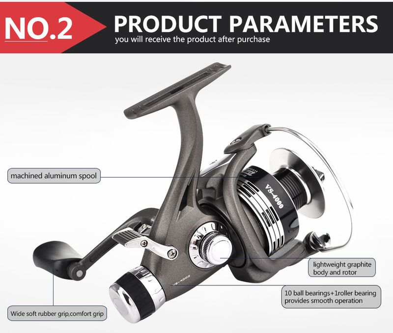 Fishking Head Fishing Long Casting Sea Rod Metal Spinning Reel_voghion.com