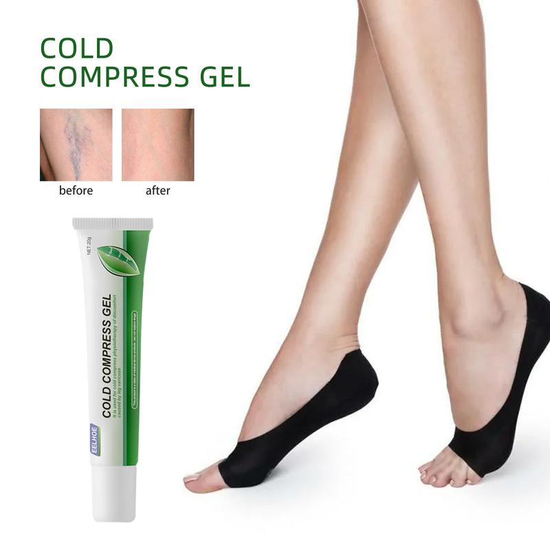 Gel de compressa intravenosa bonita e fria para aliviar dores nas articulações do joelho Massagem de mãos e pernas para aliviar varicosidades nas pernas_voghion.com