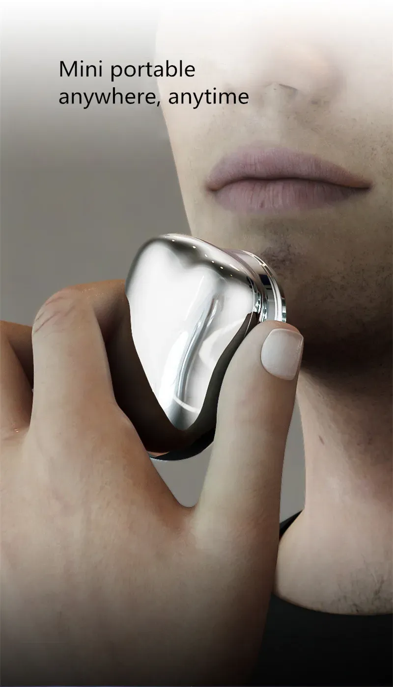 Mini Portable Shaver Rechargeable Travel Beard Trimmer Razor Hair Removal Electric Shavers For Men L230823_voghion.com