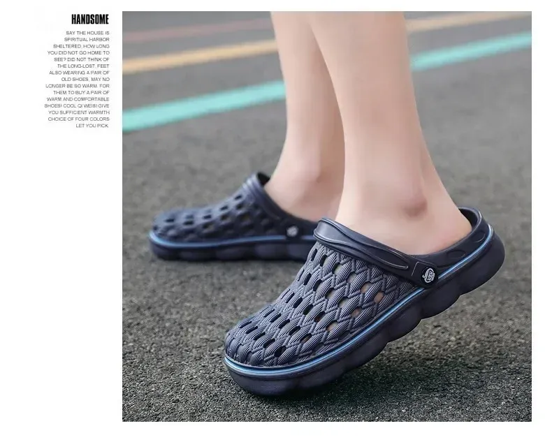 Herren Outdoor Sandalen Stilvolle Clogs Strandschuhe Freizeit Hausschuhe Schnelltrocknend Leicht Weich Neu Sommer 2024_voghion.com