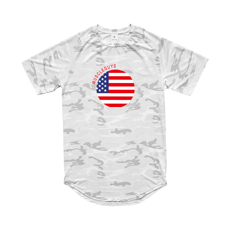 New Sports and Leisure Fans Colorful Short Sleeve Running Training Basketball Slim Fit T-shirt Muscle Men's Summer_voghion.com