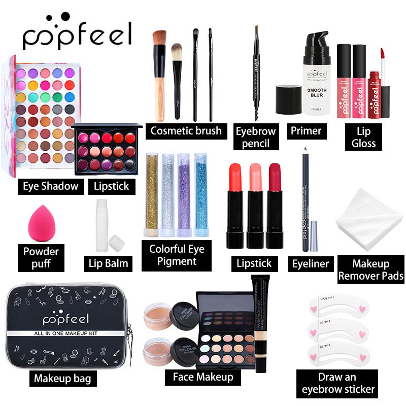 Set di trucco Set di trucco esclusivo Combinazione per principianti Bellezza Ragazza Cosmetici leggeri_voghion.com
