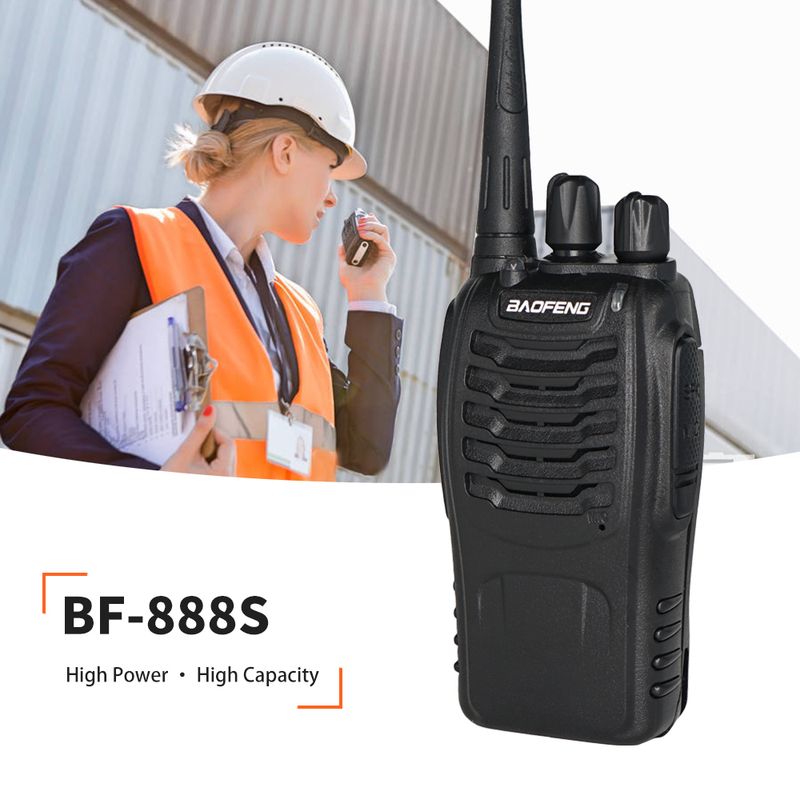 10Pcs/Lot Original Baofeng BF-888S Walkie Talkie Two-way Radio Set BF 888s UHF 400-470MHz 16CH Walkie-talkie Radios_voghion.com