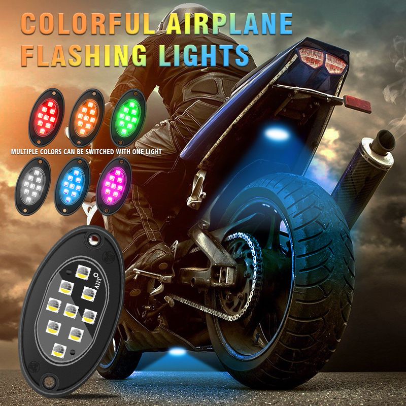vendita calda 12V LED colorato telaio auto luce 9 luce atmosfera luce telaio fuoristrada luce atmosfera luce decorativa_voghion.com