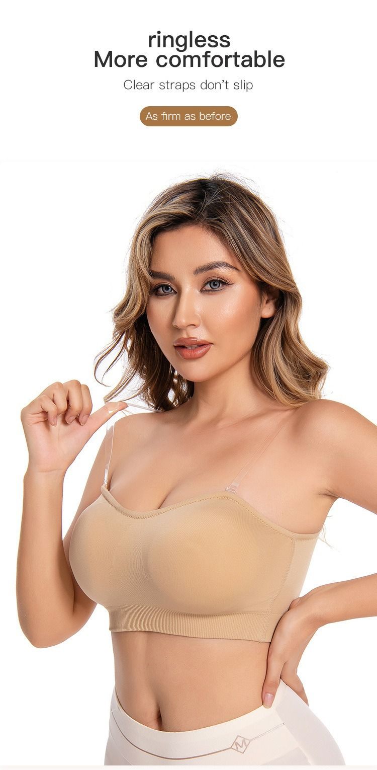 Women's Intimates Tube Top Bra Beautiful Back Strapless No Steel Ring Wrapped Chest_voghion.com