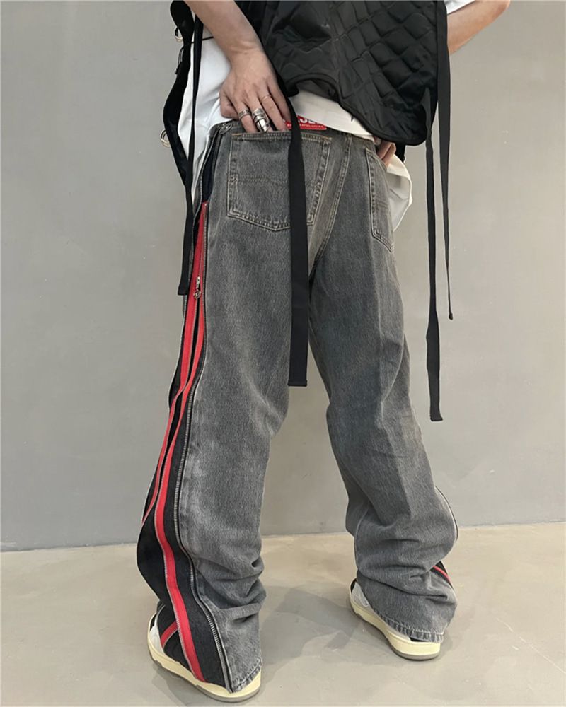 Bitte beachten Sie die Größentabelle! Please refer to the size chart in the picture American hip-hop pants ins trendy brand high street Vibe_voghion.com