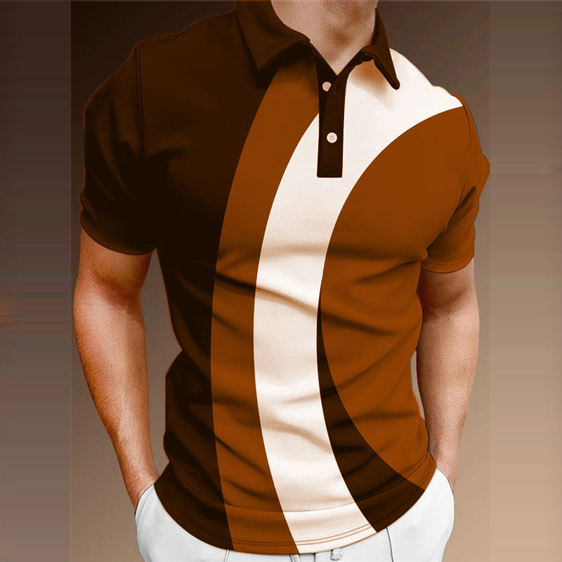 Golf Gömlek erkek gündelik yenilik 3D baskılı Polo T-shirt Moda grafik T-shirt_voghion.com