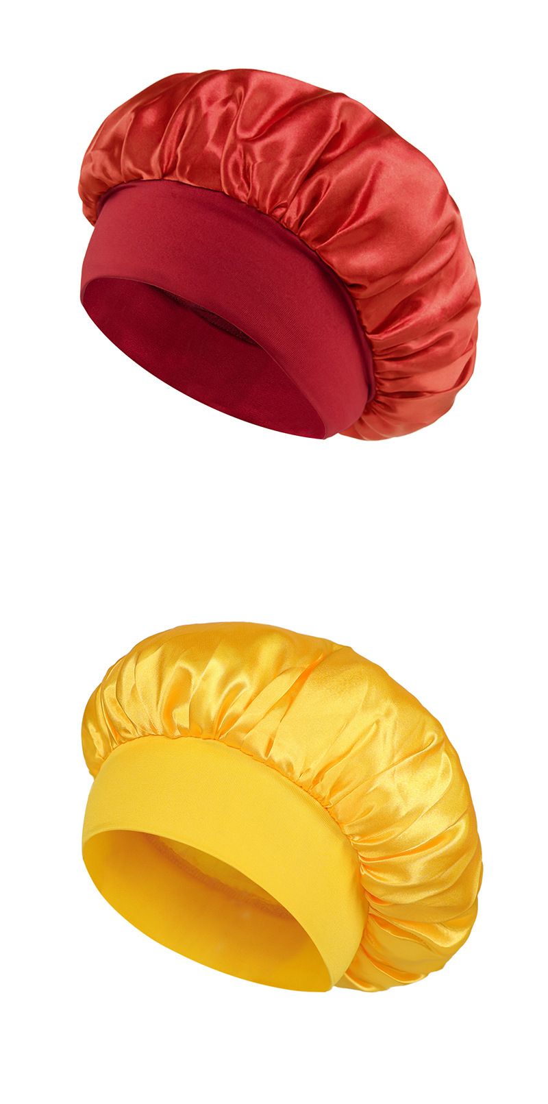 effen kleur brede rand elastische volwassen slaapmuts mannen en vrouwen mode haarverzorging schoonheid douchemuts satijn chemotherapie muts_voghion.com