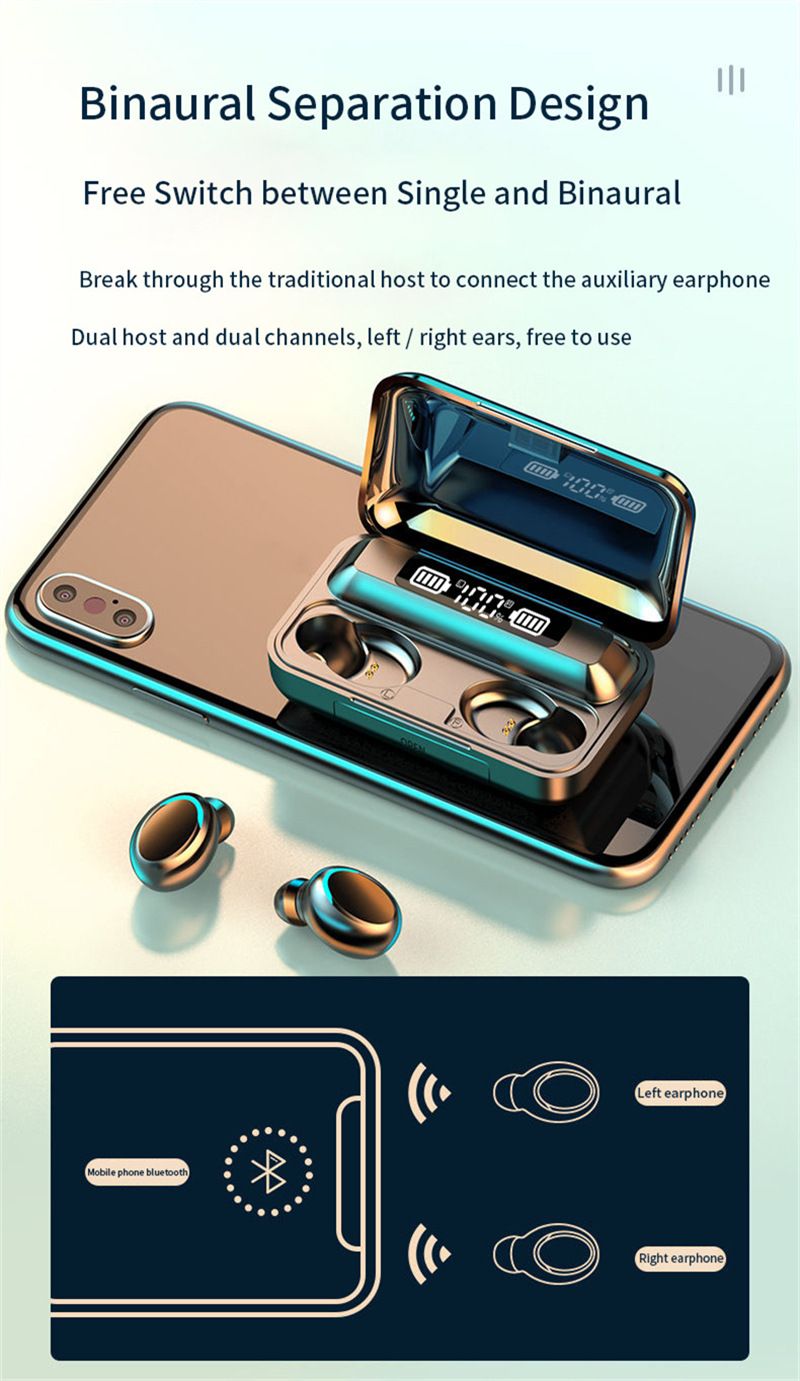 New F9-5C Bluetooth Headset Digital Display Large Power Wireless Binaural Touch Mini Lanyard Gaming Headset M10_voghion.com