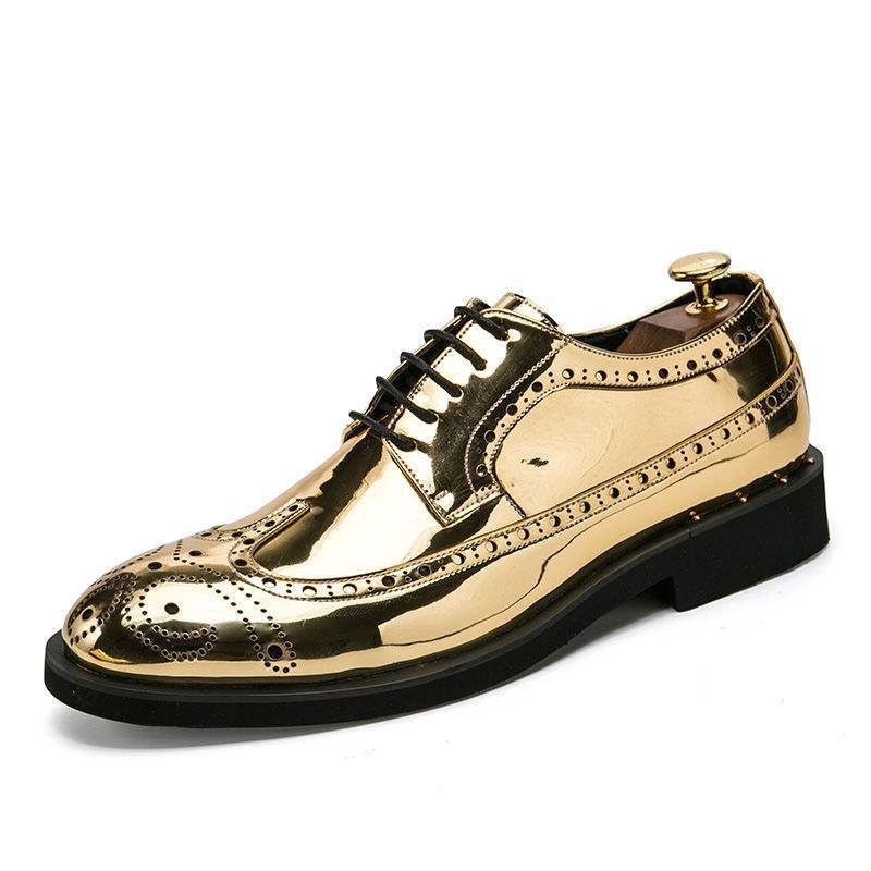 TerraStride Boots Blue Enchantress Xiaolang Same Style Spirited Young Man Puntige Leren Schoenen Heren Casual Brogue_voghion.com
