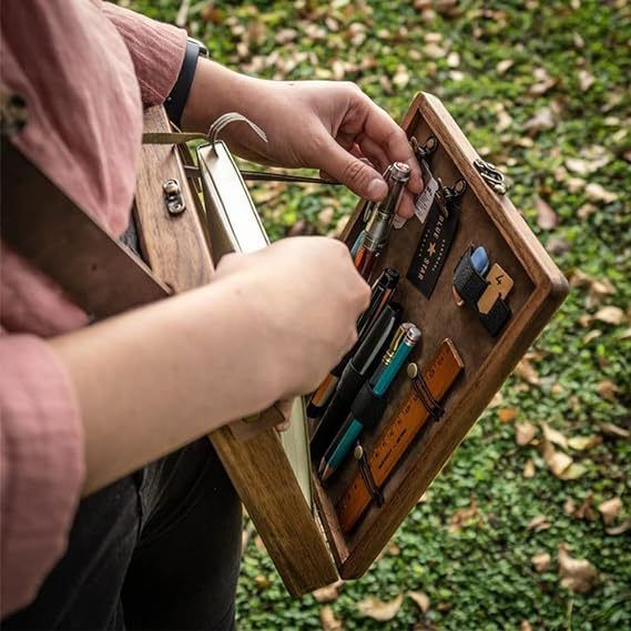 Messenger Neue Chinesische Stil Satchel Schriftsteller Holz Crossbody Postman Lagerung Box_voghion.com