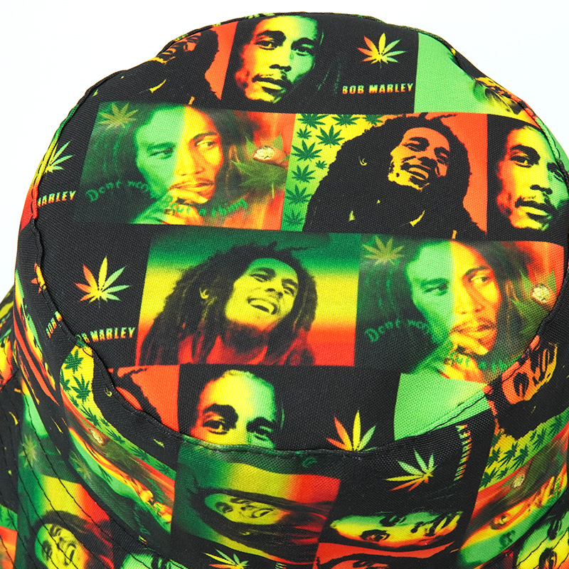 New Arrivals Bocca Bob Marley Bucket Hat Rökande män Tryck Jamaicanska herrhattar Panama Fishermen Keps Dubbla sidor Vikbar Ny stil_voghion.com