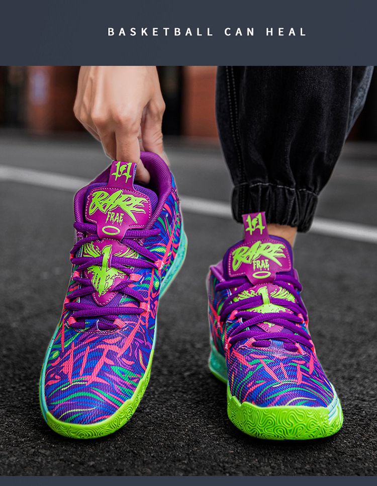 Zapatillas deportivas de baloncesto para estudiantes varones, prácticas zapatillas deportivas para niños con suelo de cemento que absorben los golpes, resistentes al desgaste y antideslizantes_voghion.com