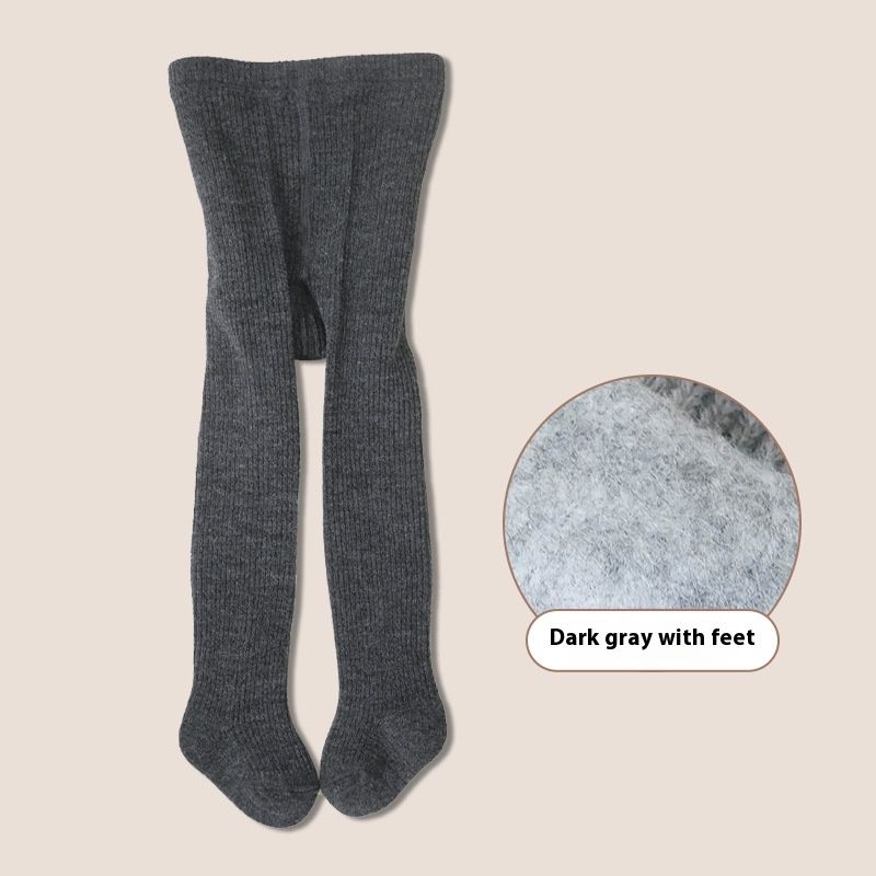 Mädchen Strumpfhosen Herbst/Winter Neu Typ A Mit Samt Verdickt Wärme Kinder Verbunden Babysocken Baby Leggings_voghion.com